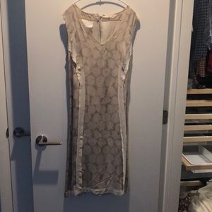 Margiela taupe / beige sleeveless dress.